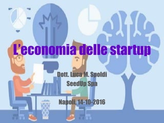 L’economia delle startup
Dott. Luca M. Spoldi
SeedUp Spa
Napoli, 14-10-2016
 