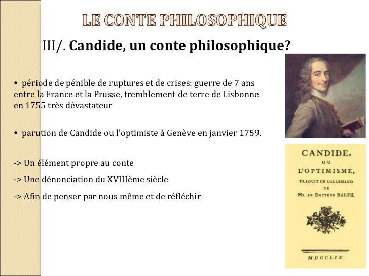Dissertation conte philosophique candide