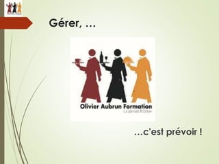 Gérer, …
…c'est prévoir !
 