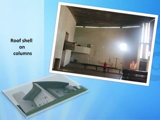 Roof shell  on  columns 