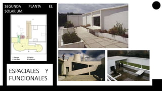 ESPACIALES Y
FUNCIONALES
PLANTA EL
SEGUNDA
SOLARIUM
 