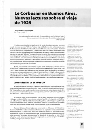 Le Corbusier en Buenos Aires. Nuevas lecturas sobre el viaje de 1929. - Ramón Gutiérrez