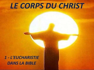 LE CORPS DU CHRIST
1 - L'EUCHARISTIE
DANS LA BIBLE
 