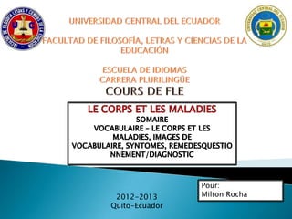 Pour:
 2012-2013      Milton Rocha
Quito-Ecuador
 