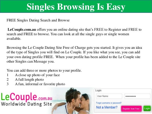 What are a few online dating sites available for singles?