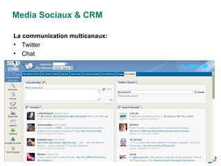 La communication multicanaux:  Twitter Chat … Media Sociaux & CRM 