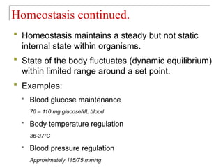 Homeostatsis Example Comprehensive Introduction to Human Anatomy and Physiology: Structure ...