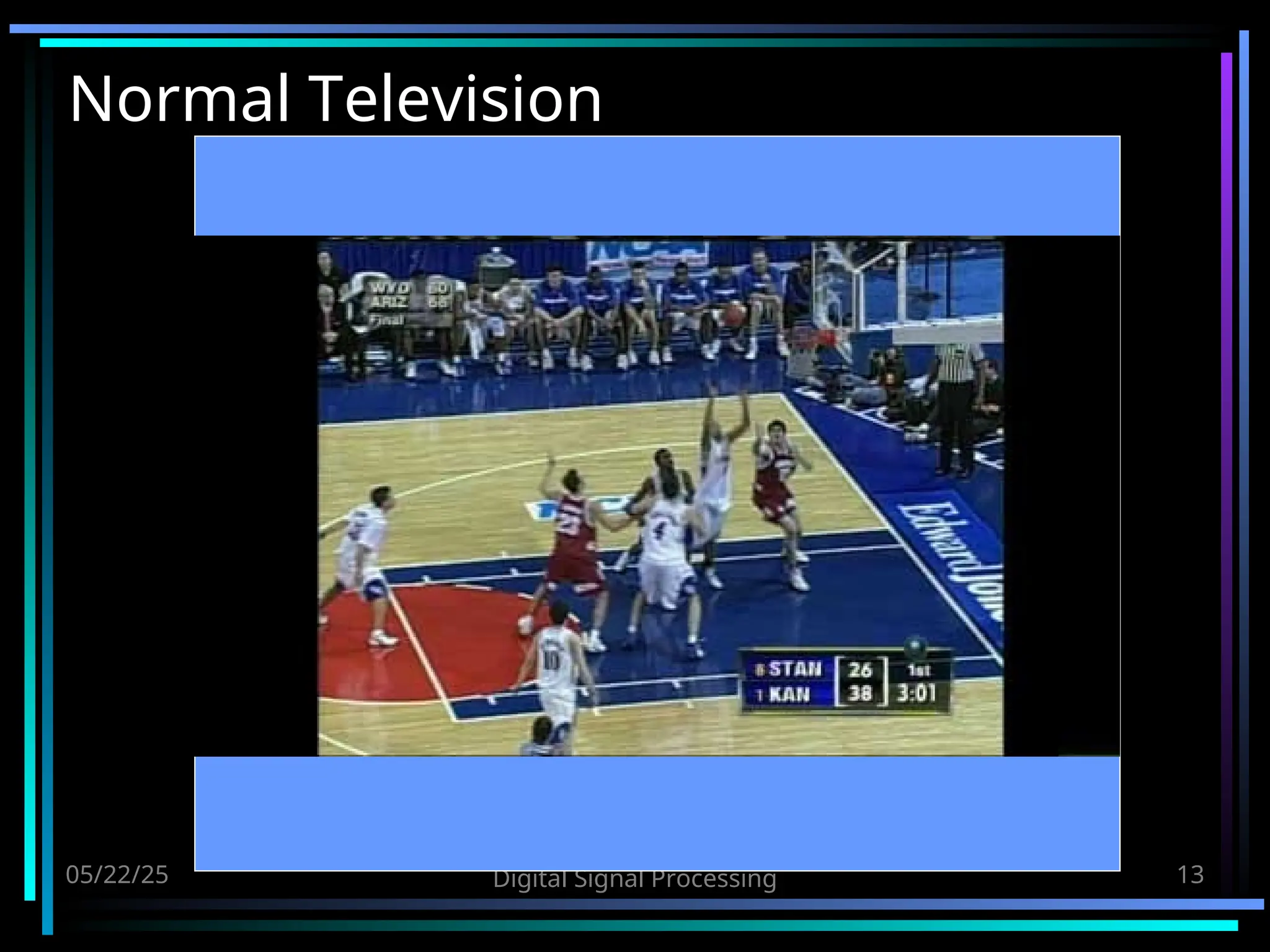 05/22/25 Digital Signal Processing 13 Normal Television 