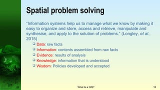 What is a GIS? Why does GIS matter?Spatial problem solving | PPTX