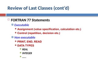 Fortran 77 -- Errors and GOTO Statement use | PPTX
