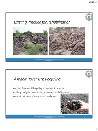 asphalt Pavement rehabilitation through recycling | PDF