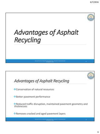 asphalt Pavement rehabilitation through recycling | PDF