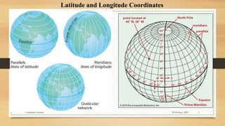 29 October, 2020
Coordinate Systems 5
Latitude and Longitude Coordinates
 