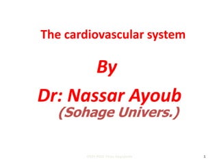 The cardiovascular system 
By 
Dr: Nassar Ayoub 
(Sohage Univers.) 
DVM.PHD Firas hayajneh 1 
 