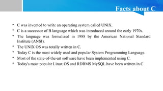 Introduction to Program Planning & C Programming | PPTX