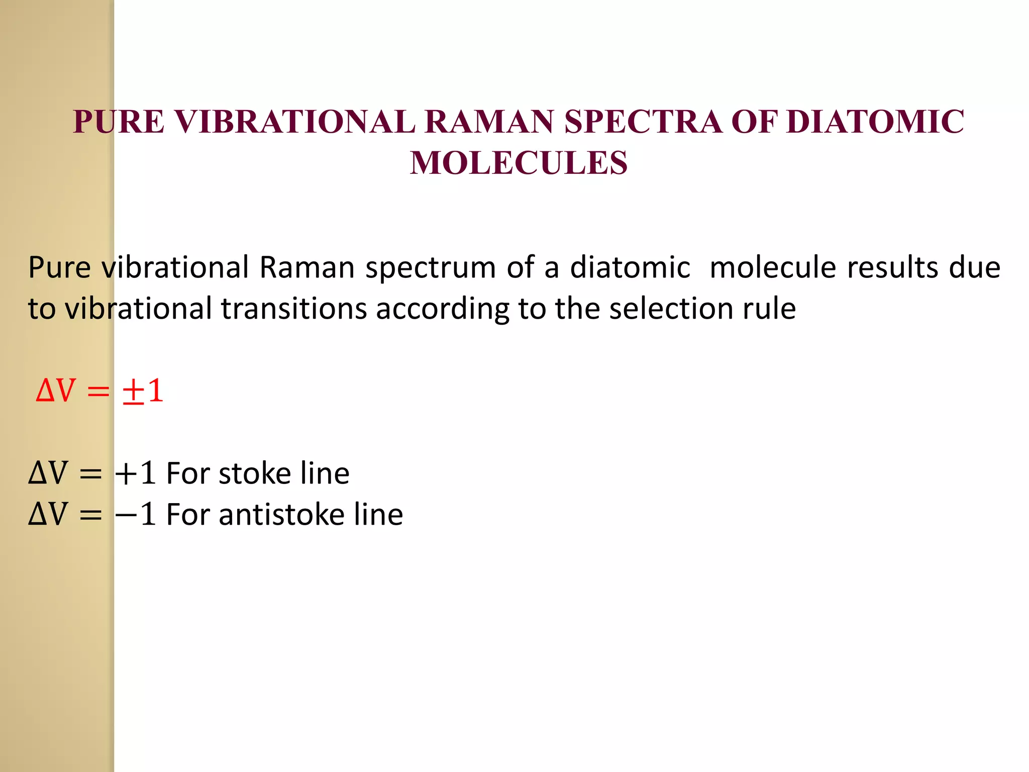 Lect. 23 rotational vibrational raman spectroscopy | PPTX