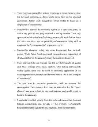 History of economic thought: Mercantilism | DOC