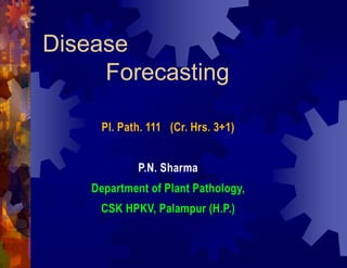 Disease
Forecasting
 