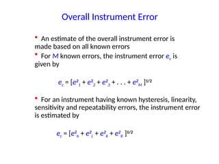 Linear Error Instrumentation Electrical Measurements System introduction | PPTX
