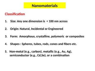 Lect.2 -Nanomaterials classification and description. ppt | PPTX