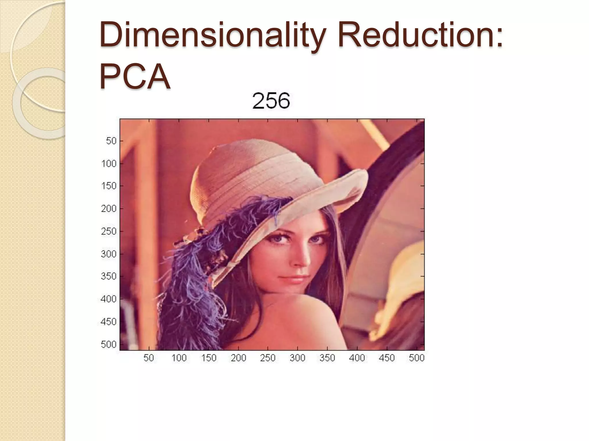 Dimensionality Reduction:
PCA
 