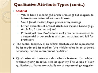 Quantities Ranking Lect 2 getting to know your data | PDF