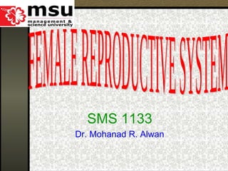 SMS 1133
Dr. Mohanad R. Alwan
 