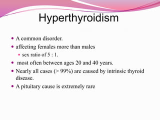 Essentially, all organ systems are affected. MetabolicThyroid hormones are critical for cell metabolism and organ function. With an inadequate supply, organ tissues do not grow or mature, energy production declines, and the action of other hormones is affected. Although weight gain is common, severe obesity is rarely secondary to hypothyroidism alone. However, long-standing, untreated hypothyroidism may result in years of inactivity, eventually with a large increase in weight. Because of decreased drug metabolism, overdoses of medications (eg, morphine, hypnotics, anesthetic agents, sedatives) can occur and can even precipitate myxedema crisis. 
