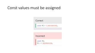 Const values must be assigned
 