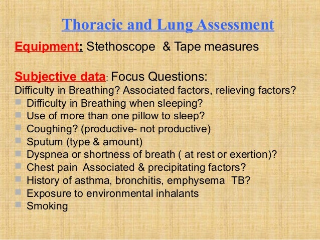 thoracic & lung assessment