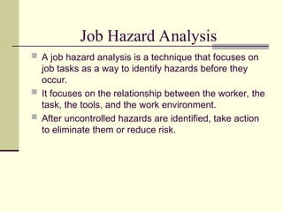 Comprehensive Job Hazard Analysis for Workplace Safety and Risk ...