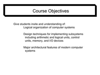Comprehensive Introduction to Computer Architecture and History | PPT