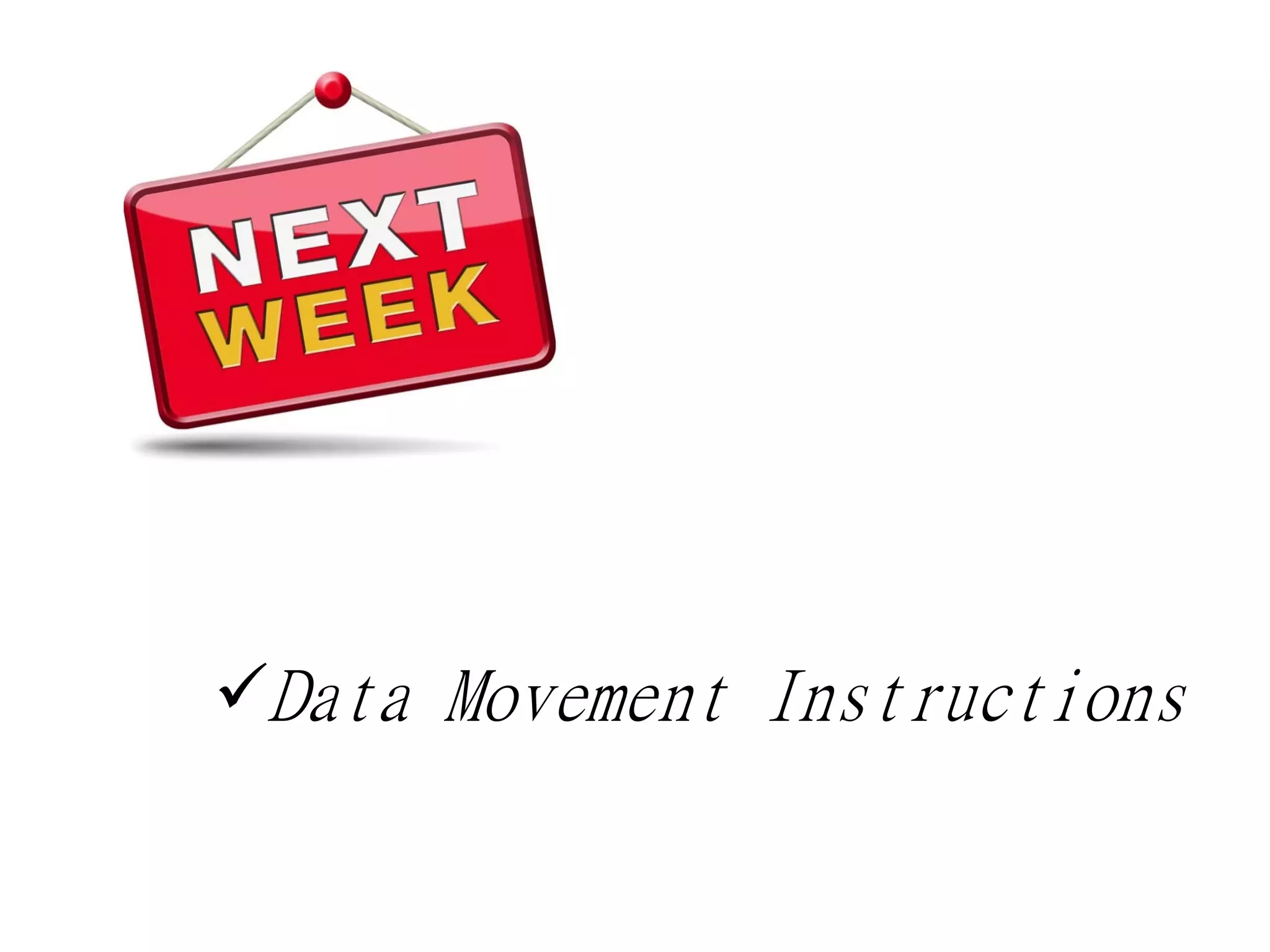 ✓Data Movement Instructions
 