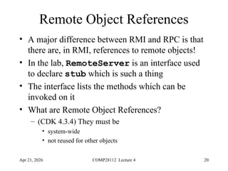 ppt java rmi: remote object communication overview... Comprehensive Overview of Remote Procedure Call (RPC) and Remote Method ...