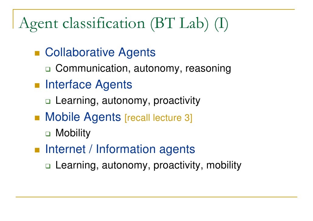 what is agent and types of agent