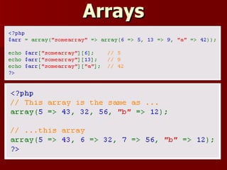 Arrays
 