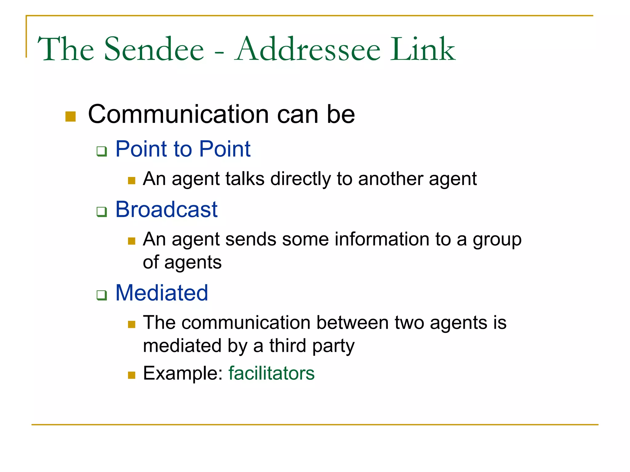 Lecture 5 - Agent communication | PDF