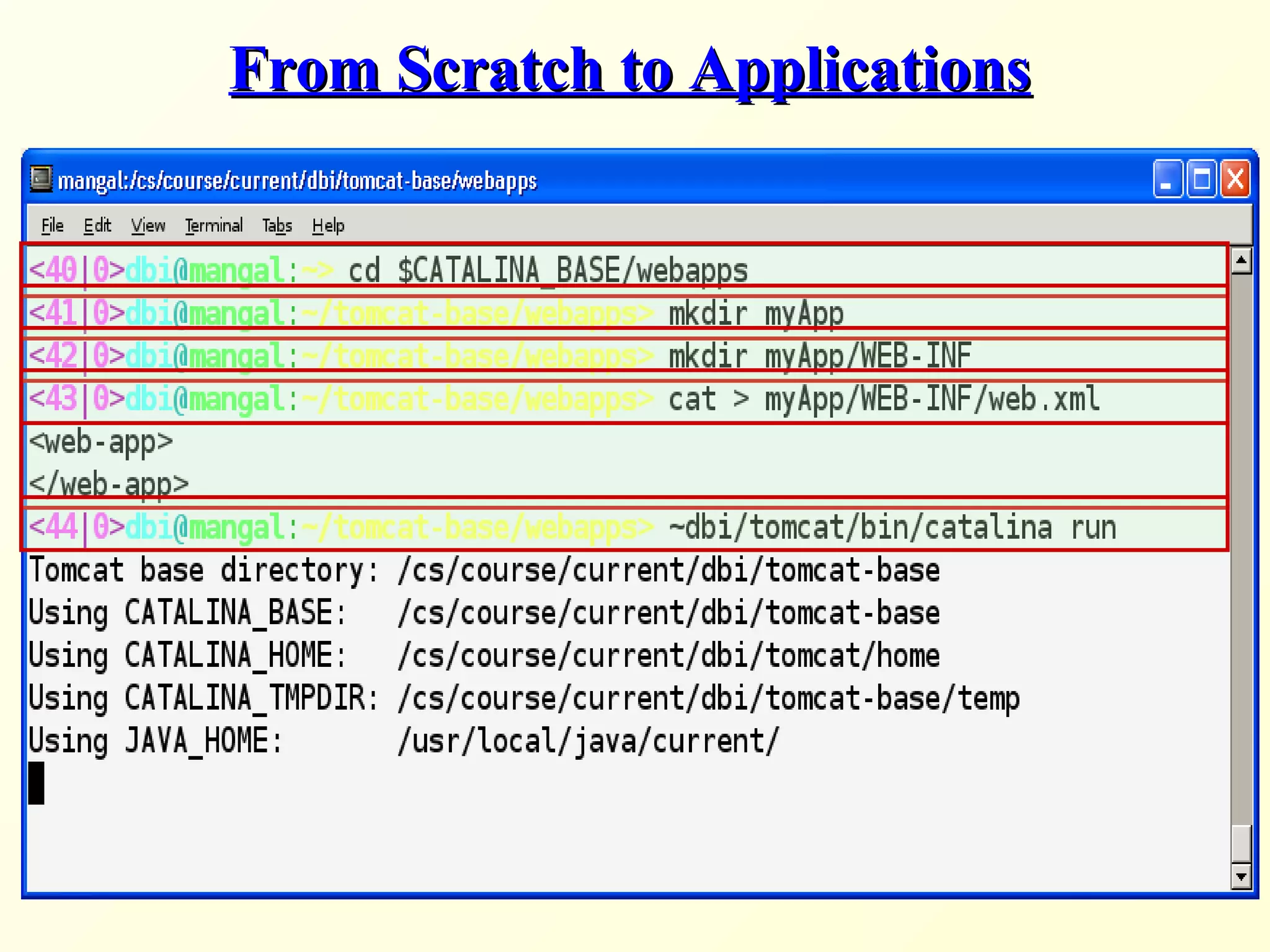 From Scratch to ApplicationsFrom Scratch to Applications
 