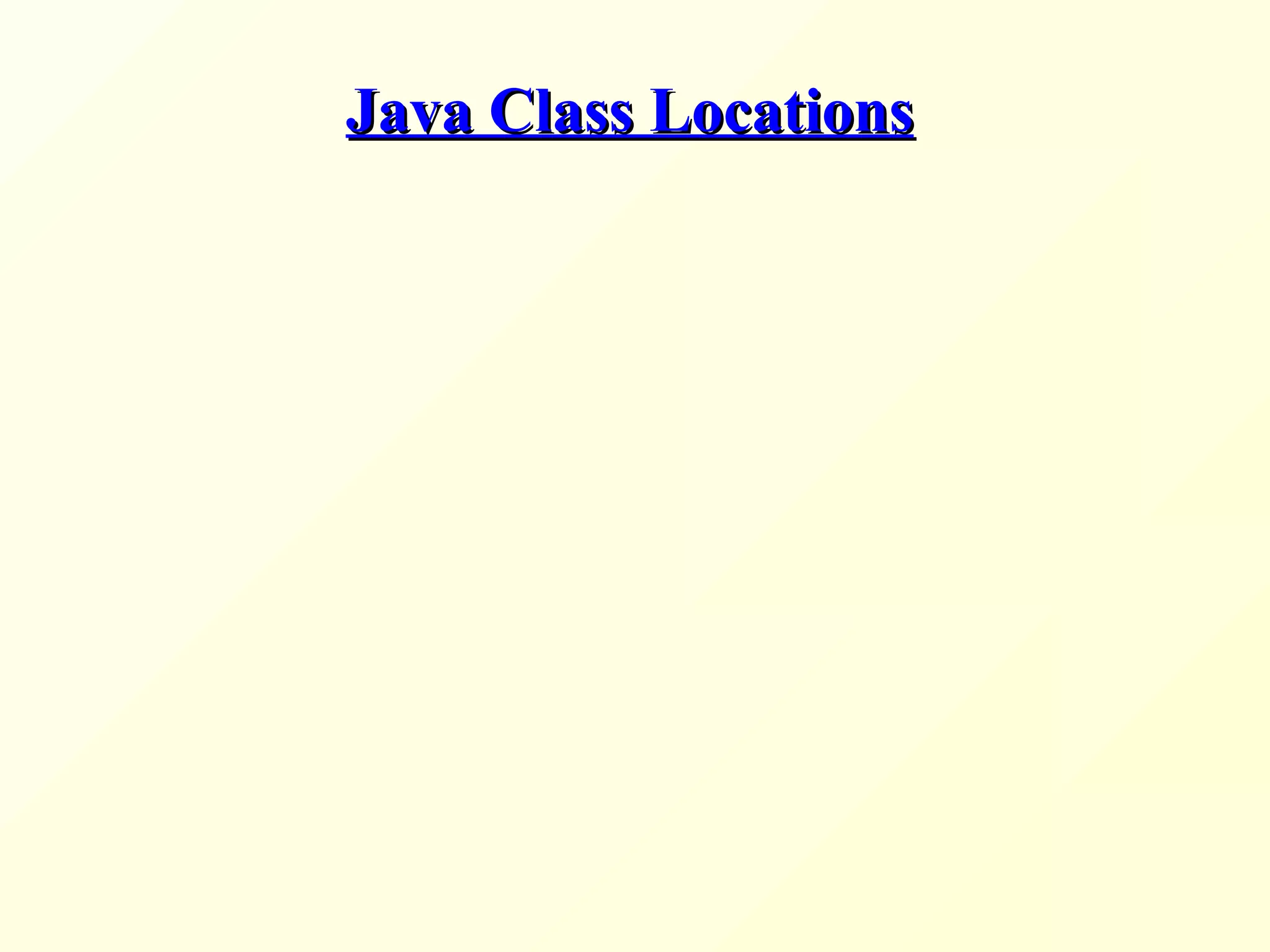 Java Class LocationsJava Class Locations
 