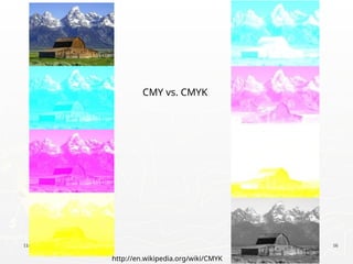11/07/25 16
http://en.wikipedia.org/wiki/CMYK
CMY vs. CMYK
 