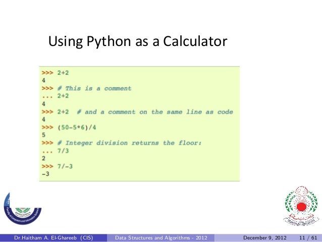 Lecture 9 - DSA - Python Data Structures