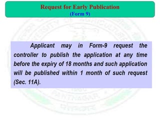 Request for Early Publication
(Form 9)
 