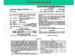 US Patent for Turmeric
 