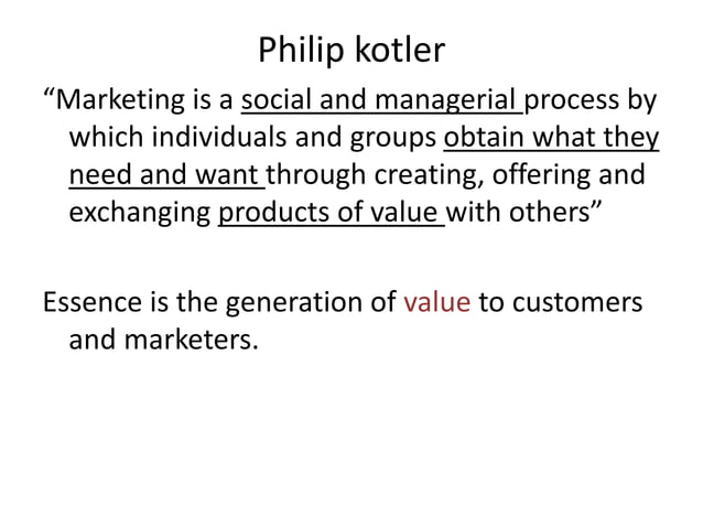 Marketing Management Notes Philip Kotler | PPTX
