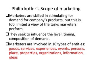 Marketing Management Notes Philip Kotler | PPTX
