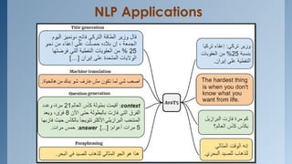 NLP Applications
 