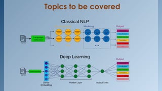 Topics to be covered
 