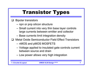 Strcuture Rings Layout Vlsi Lecture on Introduction to VLSI circuits and layouts | PDF