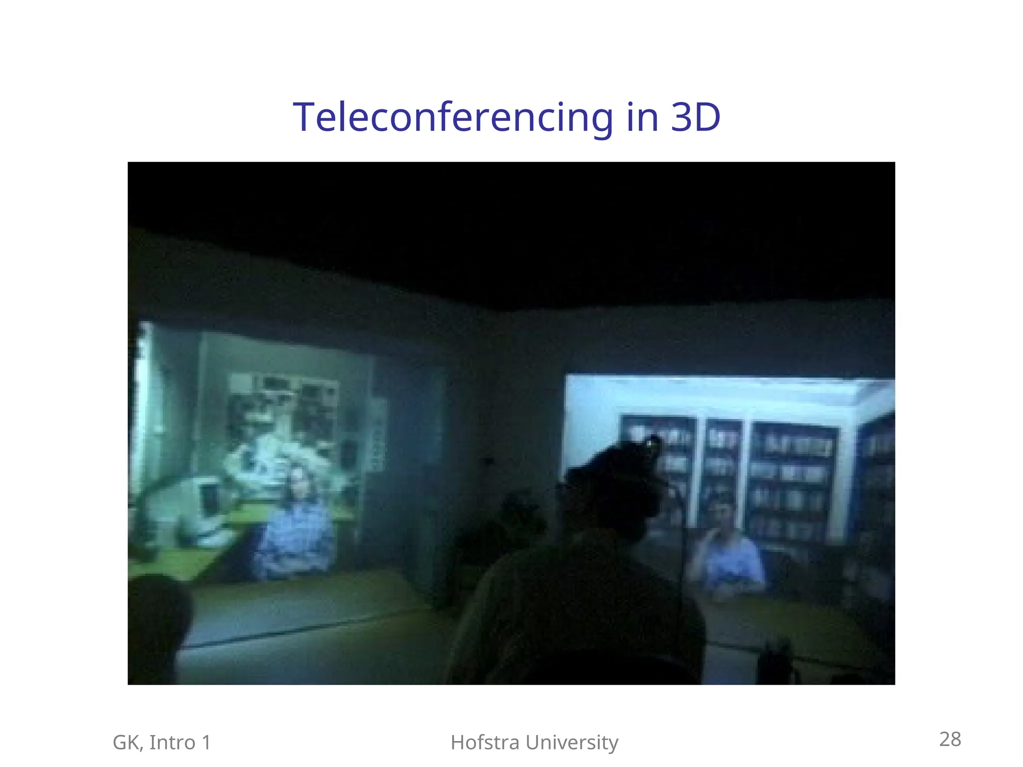 GK, Intro 1 Hofstra University 28
Teleconferencing in 3D
 