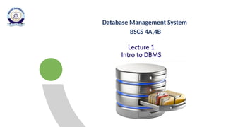 database management system lecture 1 lab | PPTX